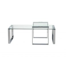 Oblo Coffee Table Glass & Chrome