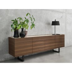 Horizon 4 doors and central drawer sideboard, Ceramic Top 210cm Width By Calligaris