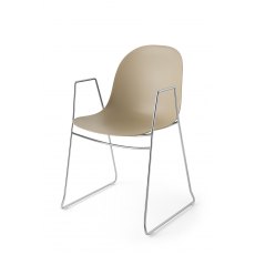Academy Sleigh Leg with Arms Stackable Chair By Connubia
