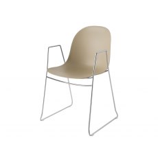 Academy Sleigh Leg with Arms Stackable Chair By Connubia