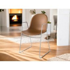 Academy Sleigh Leg with Arms Stackable Chair By Connubia