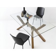 Mikado Glass Top Rectangular Table By Connubia Mikado Glass Top Rectangular Table By Connubia