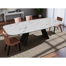 Icaro Fixed Ceramic Elliptical Top 250cm x 120cm Table By Calligaris