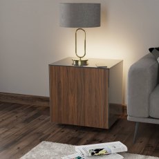Access Lamp Table With Walnut Door