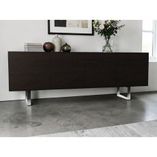 Horizon 4 Doors and Central Drawer sideboard, with Sled Legs Made To Order By Calligaris