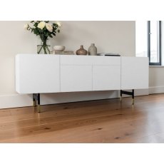 Horizon 4 Doors and Central Drawer Sideboard, With High Legs Made To Order By Calligaris