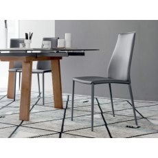 Aida Chair in Regenerated Leather By Calligaris Aida Chair in Regenerated Leather By Calligaris