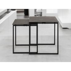 Oblo Black Ceramic Nest of Tables Oblo Black Ceramic Nest of Tables