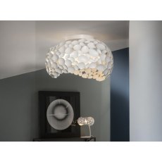 Dari Flush Ceiling Light In Matt White