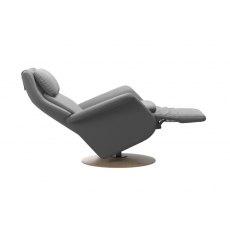 Stressless Sam with Upholstered Arms and Disc Base