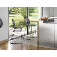 Basil bar stool with metal frame by calligaris