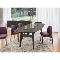 Abrey Wooden Elliptical Top Table By Calligaris