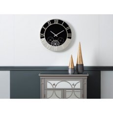 Black and Silver Metal Gear Wall Clock