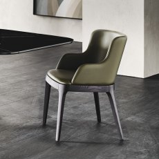 Magda Chair With Wooden Legs and Arms By Cattelan Italia
