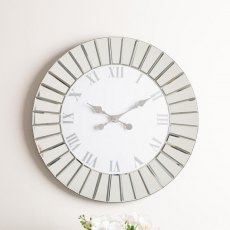 Round Mirror Wall Clock