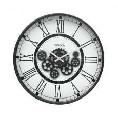 Black Gears Wall Clock