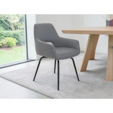 Ivy Metal Leg Dining Chair in Fabric