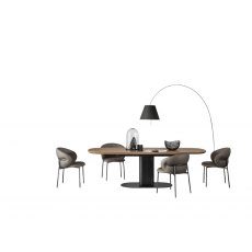 Cameo Fixed Wooden Top Shaped Table  By Calligaris
