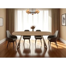 Icaro Fixed Shaped Wooden Top Table By Calligaris