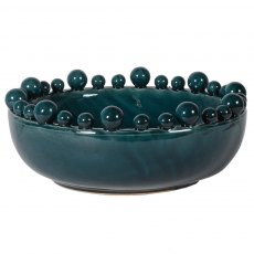 Teal Bobble Edged Bowl