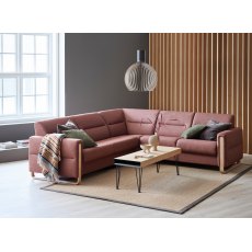 Stressless Fiona Corner Sofa With A Wooden Arm