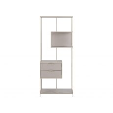 York Grey Bookcase with drawers