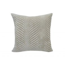 Large Ivory Cut Velvet Fan Cushion