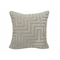 Maze Cut Velvet Ivory Large Cushion