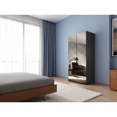 Comet 2 Door Hinged Wardrobe with Mirror Fronts Comet 2 Door Hinged Wardrobe with Mirror Fronts