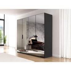 Comet 4 Door Hinged Wardrobe with Mirror Fronts Comet 4 Door Hinged Wardrobe with Mirror Fronts