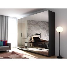 Comet 5 Door Hinged Wardrobe with Mirror Fronts Comet 5 Door Hinged Wardrobe with Mirror Fronts