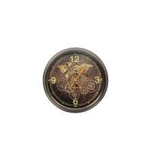 62cm Coffee Brown Gears Wall Clock 62cm Coffee Brown Gears Wall Clock