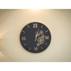 50cm Black Gears Clock