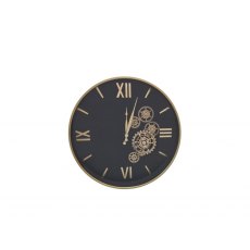 50cm Black Gears Clock