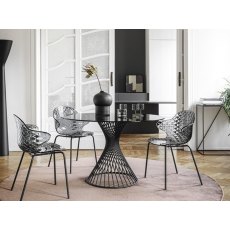 Calligaris Vortex Glass Top Table Calligaris Vortex Glass Top Table