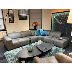 Alessa Corner Sofa with 1 Electric Recliner & Home Cinema Kit Clearance Alessa Corner Sofa with 1 Electric Recliner & Home Cinema Kit Clearance