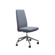 Stressless Vanilla Home Office High Back Without Arms Chair
