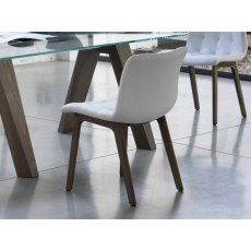 Kuga Wooden Leg Dining Chair By Bontempi Kuga Wooden Leg Dining Chair By Bontempi