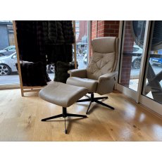 Nordic Recliner Chair and Footstool Clearance