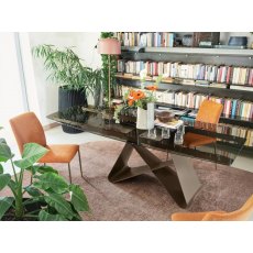 Gemini Glass Extending Table By Connubia