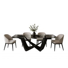Bach Fixed Rectangular Glass Top Table Bach Fixed Rectangular Glass Top Table