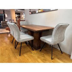 Walnut Dining Table and Four Layla Dining Chairs Clearance