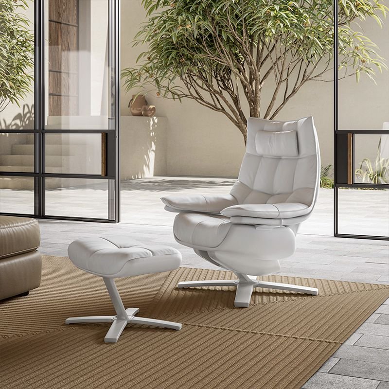 Natuzzi Natuzzi Revive Quilted Recliner Armchair and Footstool