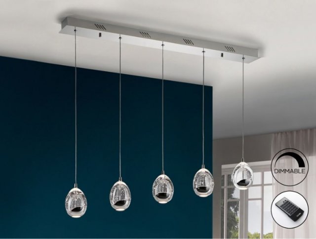 Beadle Crome Interiors Catania 5 Light Dimmable Pendent Bar