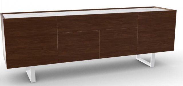Calligaris Horizon 4 doors and central drawer sideboard, Ceramic Top 210cm Width By Calligaris