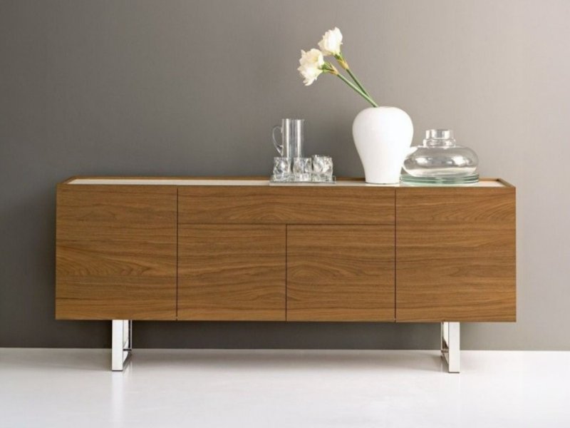 Calligaris Horizon 4 doors and central drawer sideboard, Ceramic Top 210cm Width By Calligaris