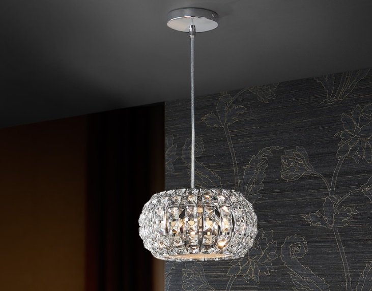 Beadle Crome Interiors lesklý Suspended Small Ceiling Light