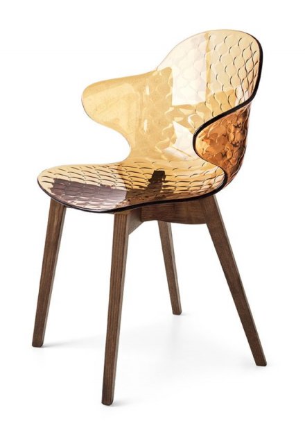 Calligaris Saint Tropez Wooden Leg Chair By Calligaris