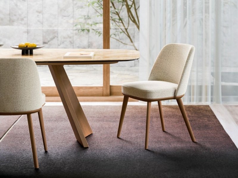 Calligaris Foyer CS1888-MTO Wooden Leg Dining Chair By Calligaris