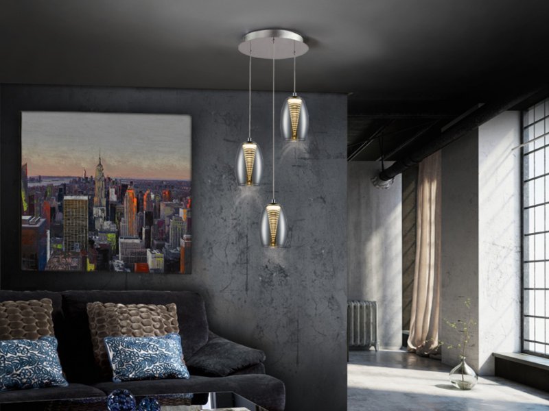 Beadle Crome Interiors Noah 3 Pendent Ceiling Light
